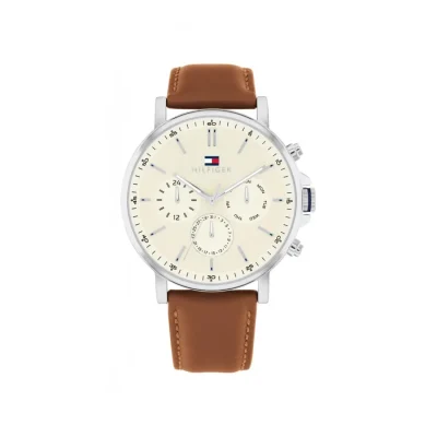 TOMMY HILFIGER Tyson Brown Leather Strap 1792143