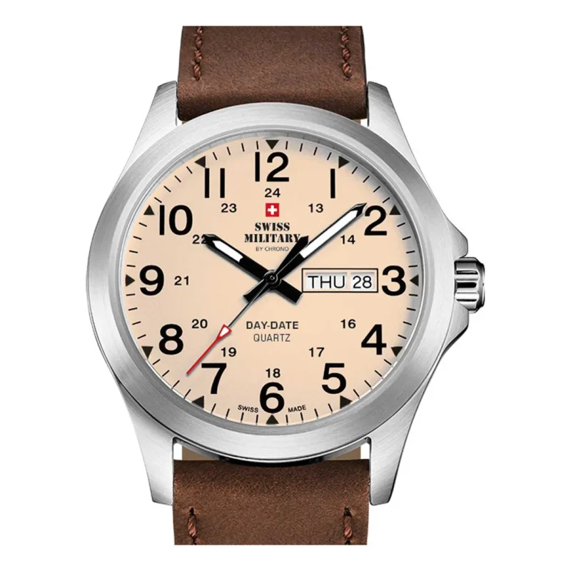 SWISS MILITARY Mens Leather Strap Watch SMP36040.29