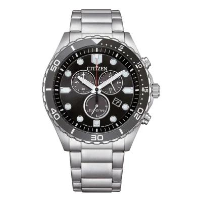 CITIZEN Eco-Drive Chronograph Silver Stainless Steel Bracelet AT2568-82E