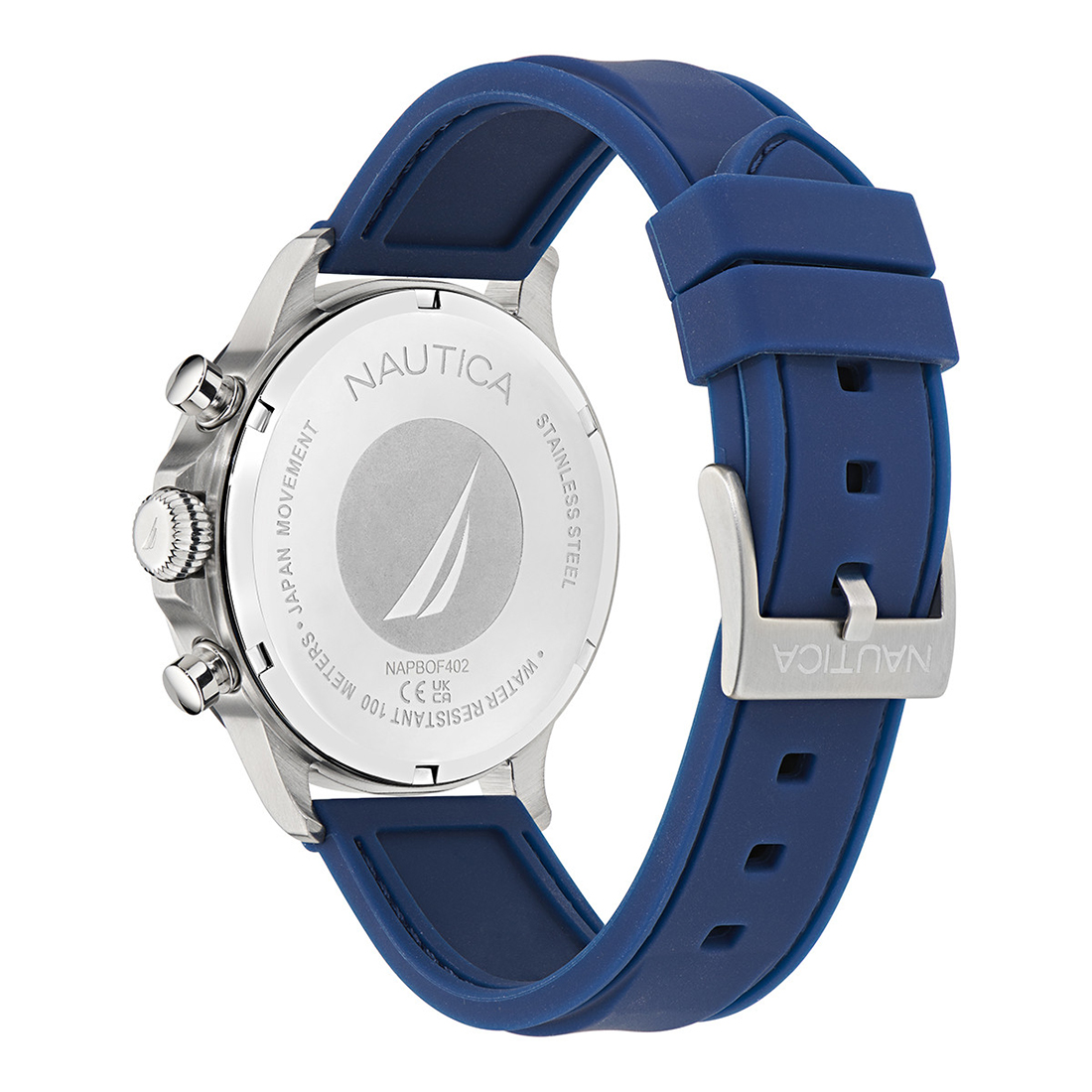 NAUTICA NCT Blueocean Chronograph Blue Silicone Strap NAPBOF402