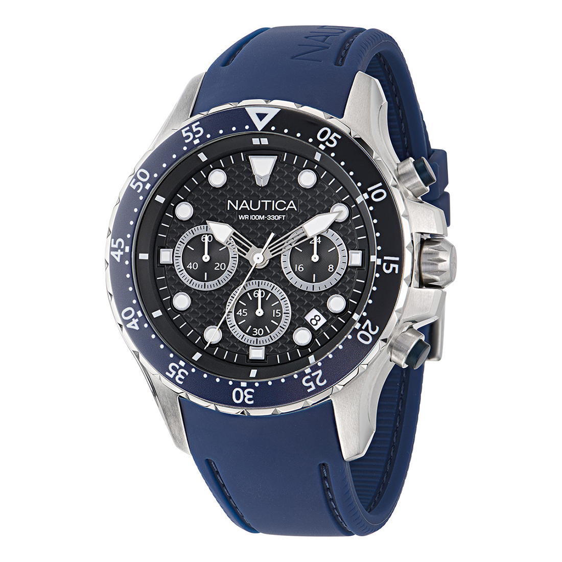 NAUTICA NST Chronograph BOXSET Black Silicone Strap NAPNSF408