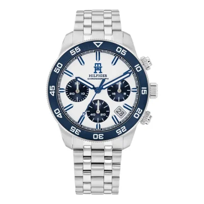 TOMMY HILFIGER Sport Chronograph Silver Stainless Steel Bracelet 1792157