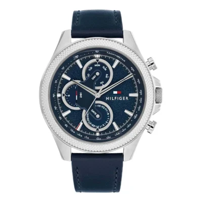 TOMMY HILFIGER Sport Blue Leather Strap 1792165