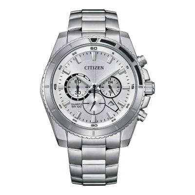 CITIZEN Chronograph Silver Stainless Steel Bracelet AN8200-50A