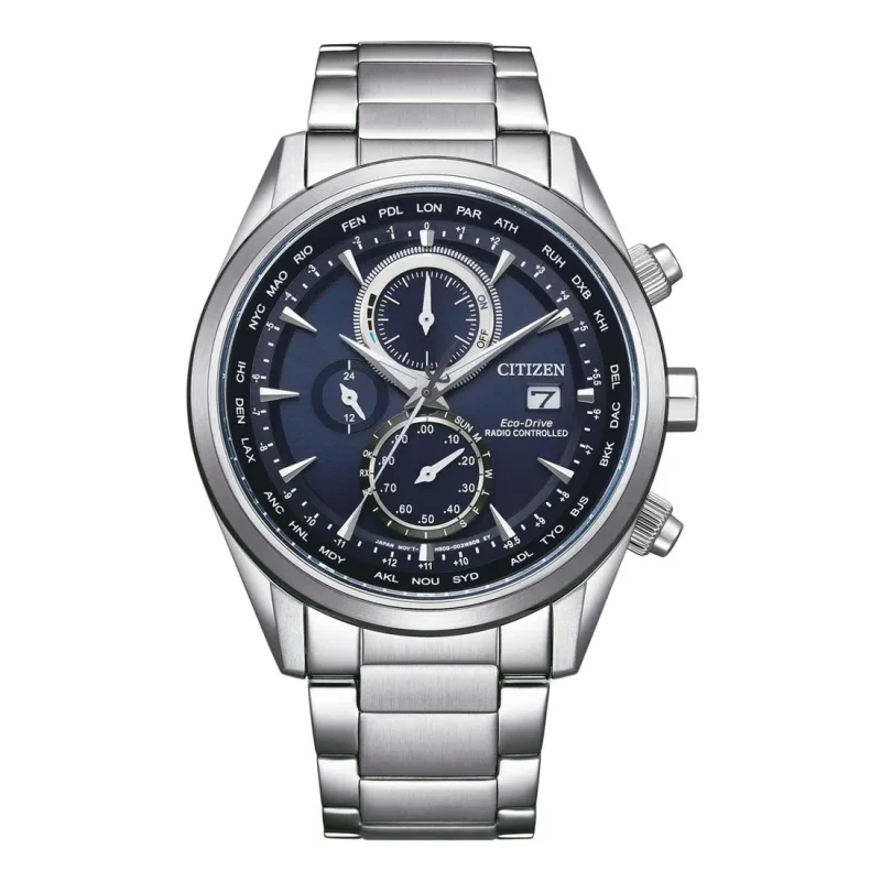 CITIZEN Eco-Drive RadioControlled Chronograph Silver Stainless Steel Bracelet AT8260-85L