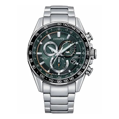 CITIZEN Eco-Drive RadioControlled Chronograph Silver Stainless Steel Bracelet CB5914-89X