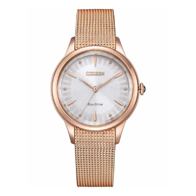 CITIZEN Eco-Drive Rose Gold Stainless Steel Bracelet EM1153-88A