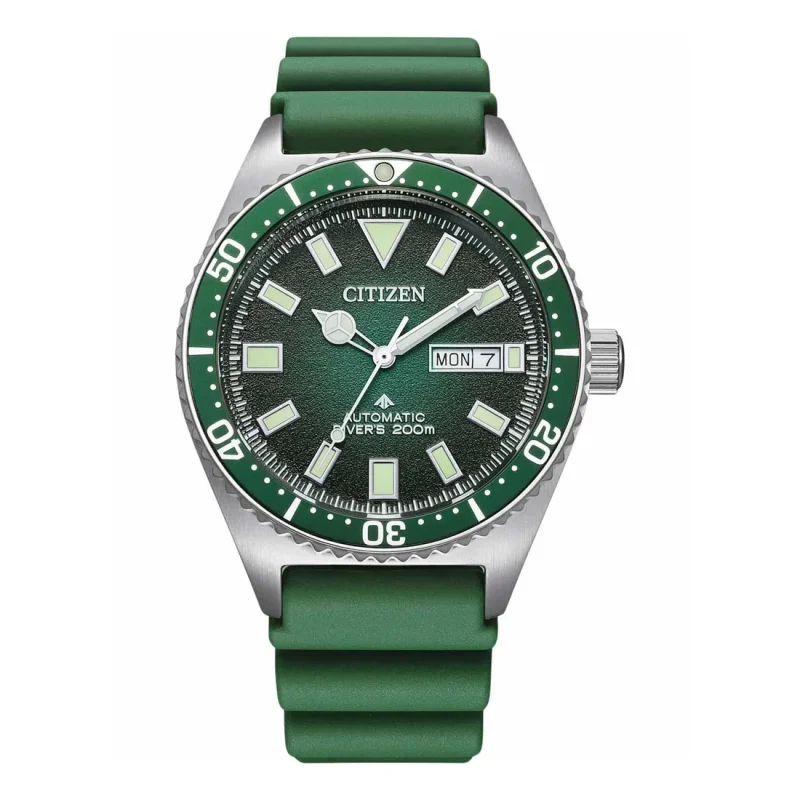 CITIZEN Promaster Divers Automatic Green Synthetic Strap NY0121-09XE