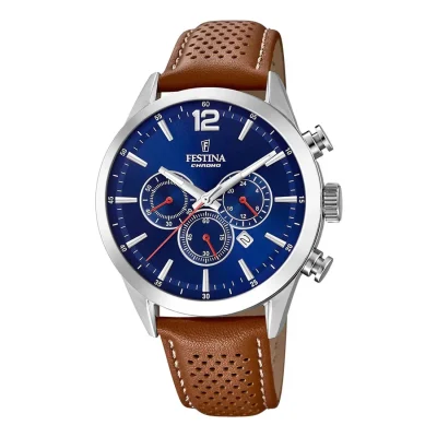 FESTINA Chronograph Brown Leather Strap F20542/3