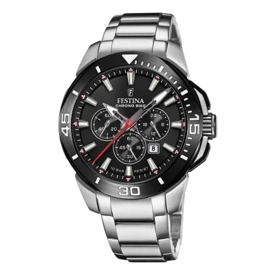 FESTINA Chrono Bike Chronograph Silver Stainless Steel Bracelet F20641/D