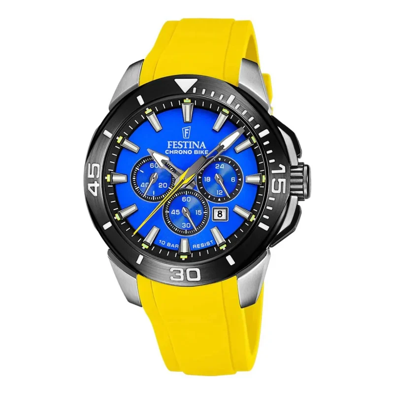 FESTINA Chrono Bike Chronograph Yellow Rubber Strap F20642/D