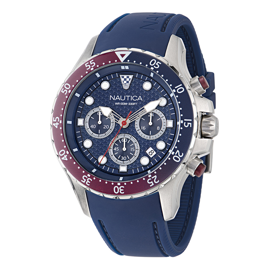 NAUTICA NST Chronograph BOXSET Silver Stainless Steel Bracelet NAPNSF407
