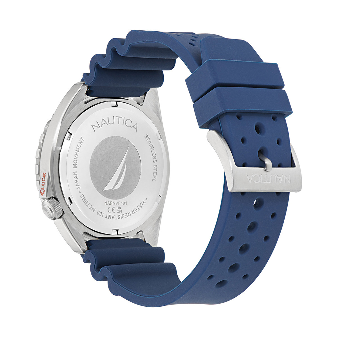 NAUTICA Vintage Solar Powered Blue Silicone Strap NAPNVF401