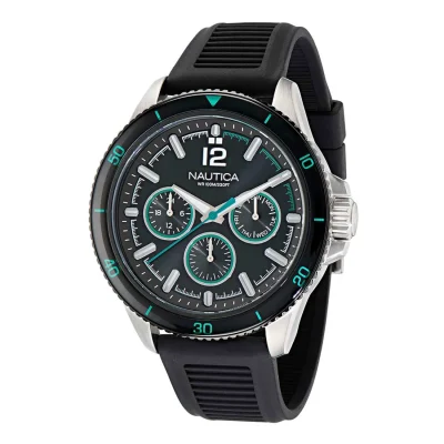 NAUTICA Vintage Solar Black Silicone Strap NAPNVF403