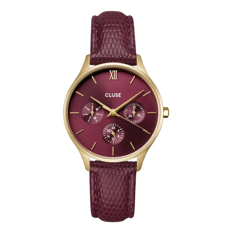 CLUSE Minuit Bordeaux Leather Strap CW10706