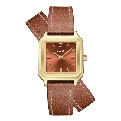 CLUSE Gracieuse Petite Double Brown Leather Strap CW11810