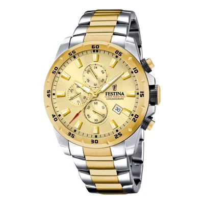 FESTINA Chronograph Two Tone Stainless Steel Bracelet F20562/1