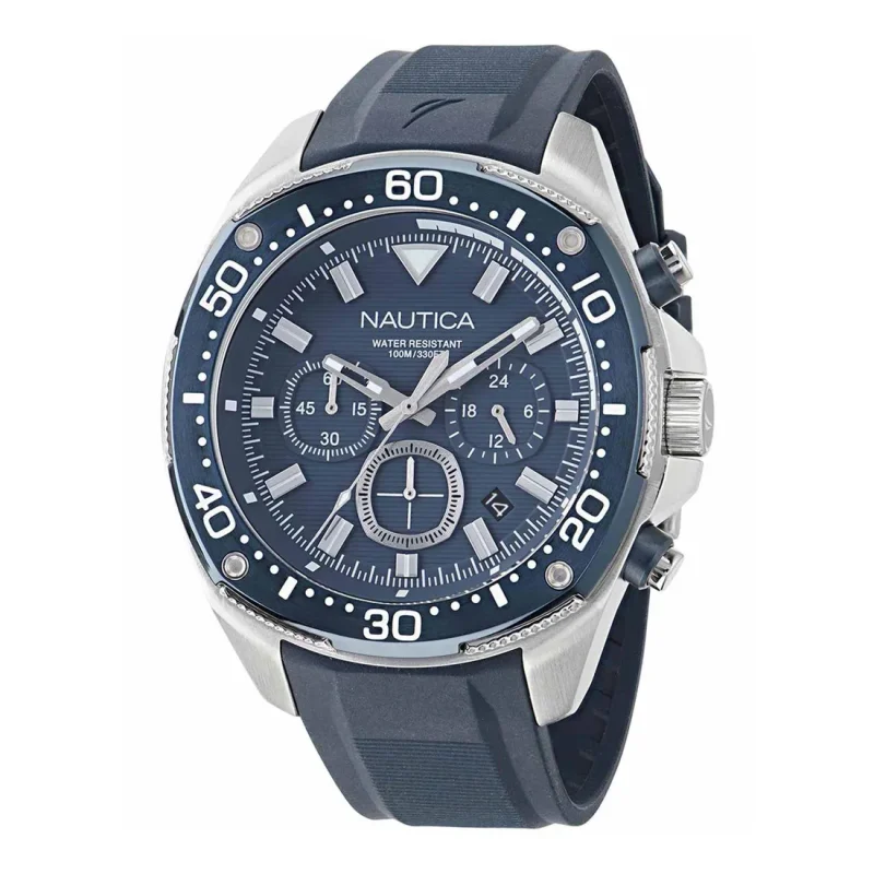 NAUTICA NCT Bluesail Chronograph Blue Silicone Strap NAPBSF403