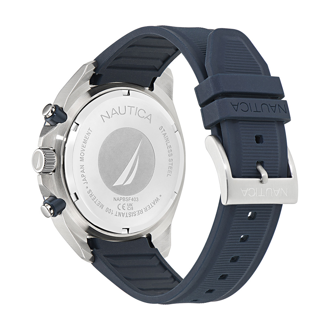 NAUTICA NCT Bluesail Chronograph Blue Silicone Strap NAPBSF403