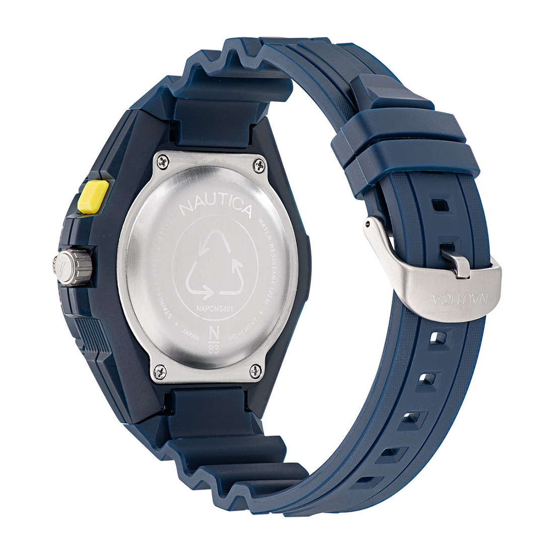 NAUTICA N83 Coronado Blue Rubber Strap NAPCNS401