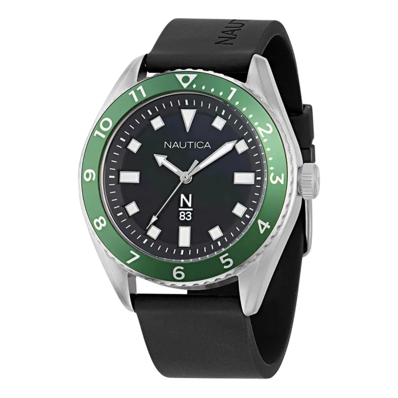 NAUTICA N83 Finn World Black Silicone Strap NAPFWF401