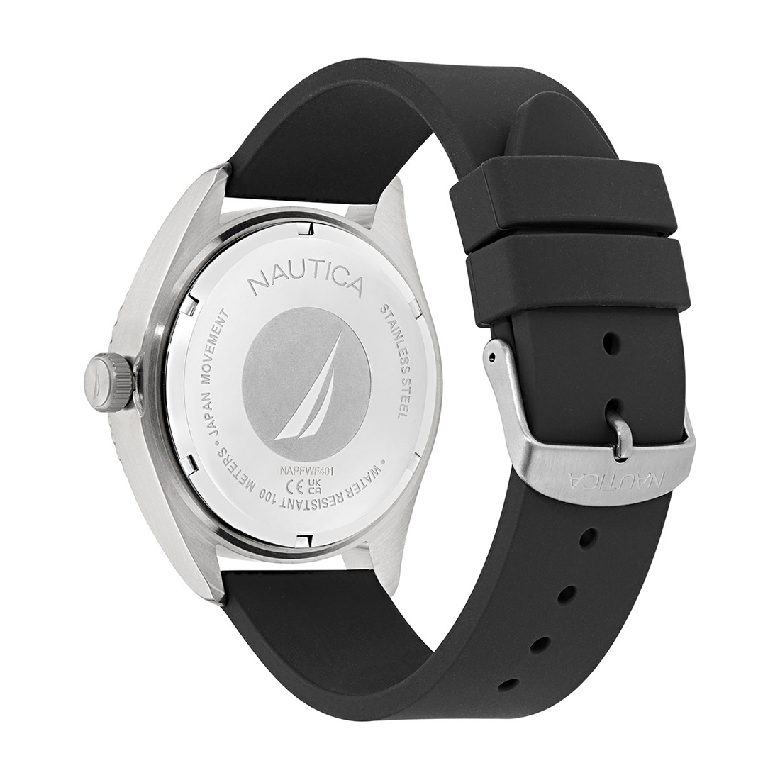 NAUTICA N83 Finn World Black Silicone Strap NAPFWF401