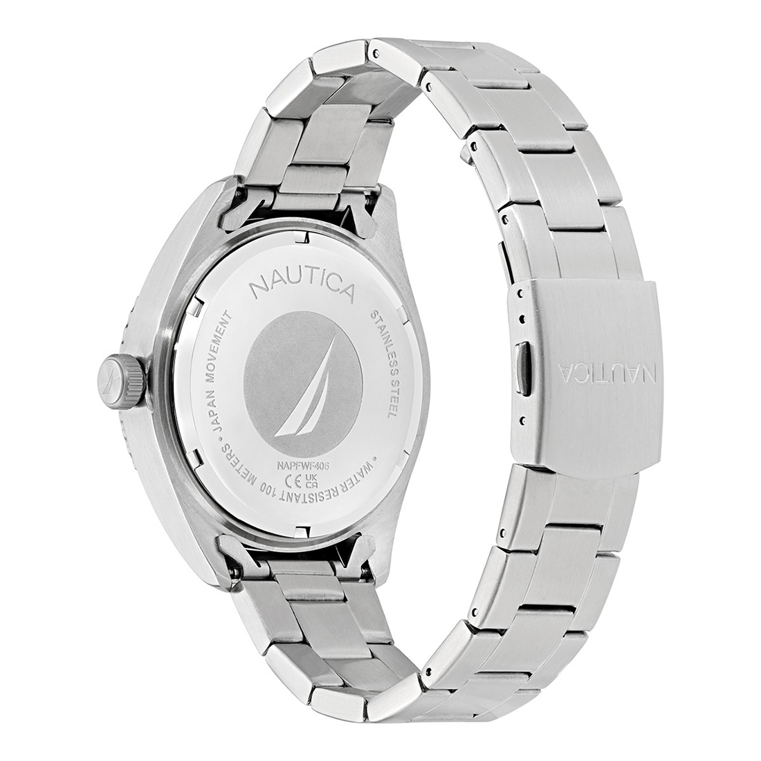 NAUTICA N83 Finn World Silver Stainless Steel Bracelet NAPFWF406