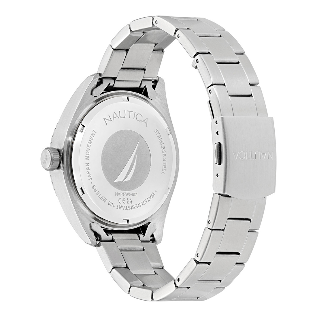 NAUTICA N83 Finn World Silver Stainless Steel Bracelet NAPFWF407