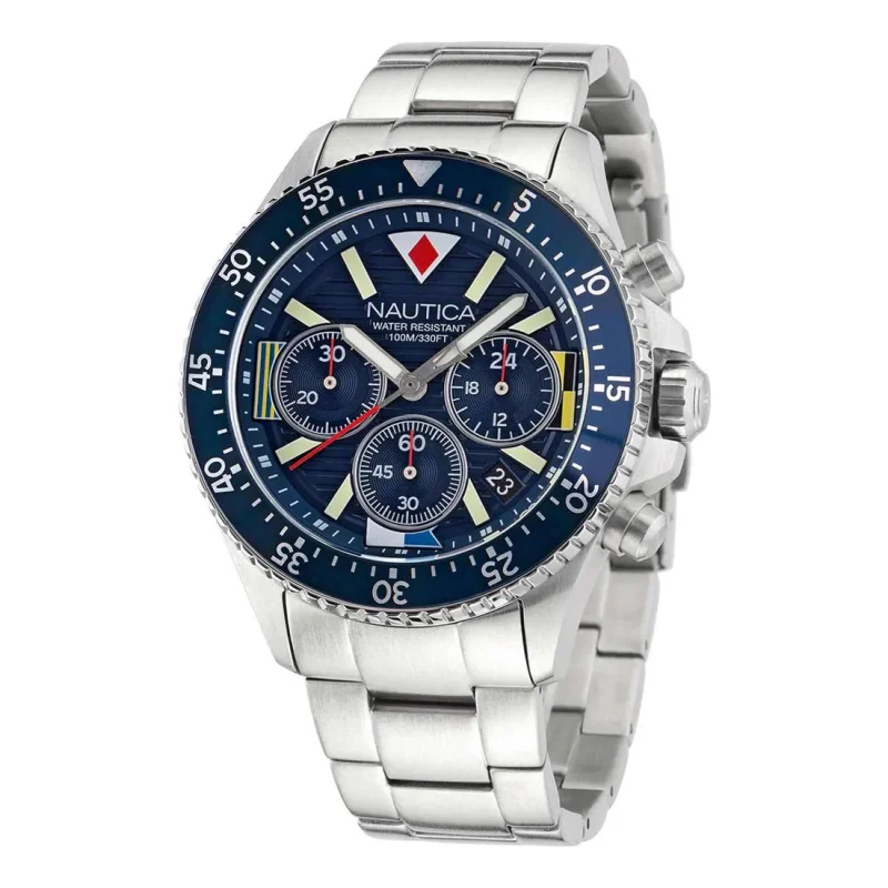 NAUTICA Westport Chronograph Silver Stainless Steel Bracelet NAPWPS304