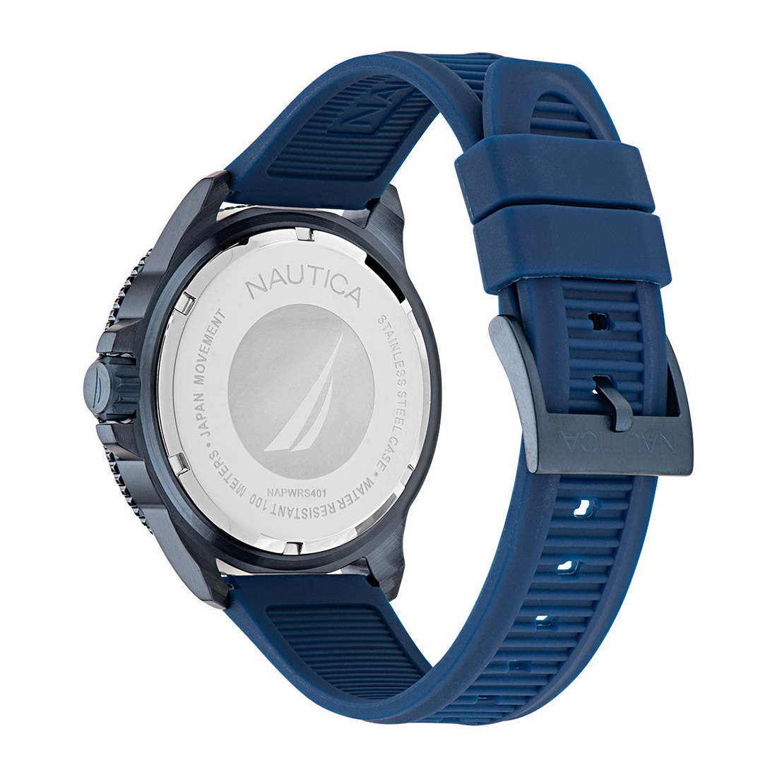 NAUTICA NCT Windrose Blue Rubber Strap NAPWRS401