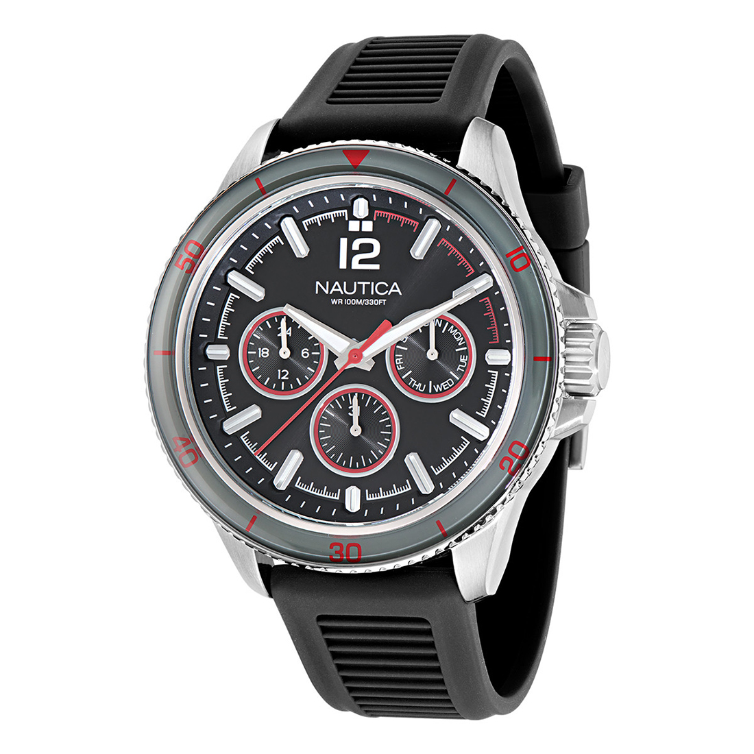 NAUTICA NCT Windrose BOXSET Silver Stainless Steel Bracelet NAPWRS406
