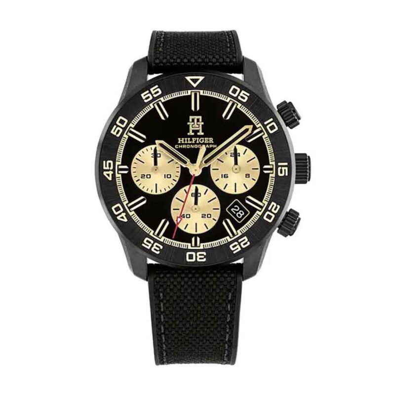 TOMMY HILFIGER TH85 Black Leather Strap 1792182