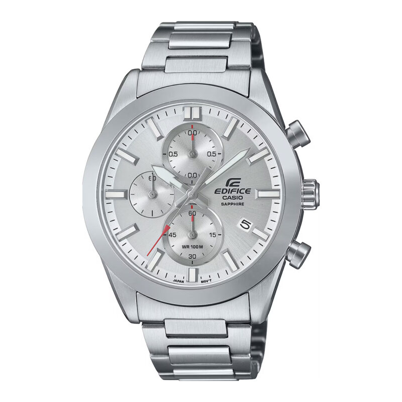 CASIO  Edifice Silver Stainless Steel Bracelet  EFB-710D-7AV