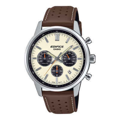 CASIO  Edifice Brown Leather Strap  EFR-575L-7A