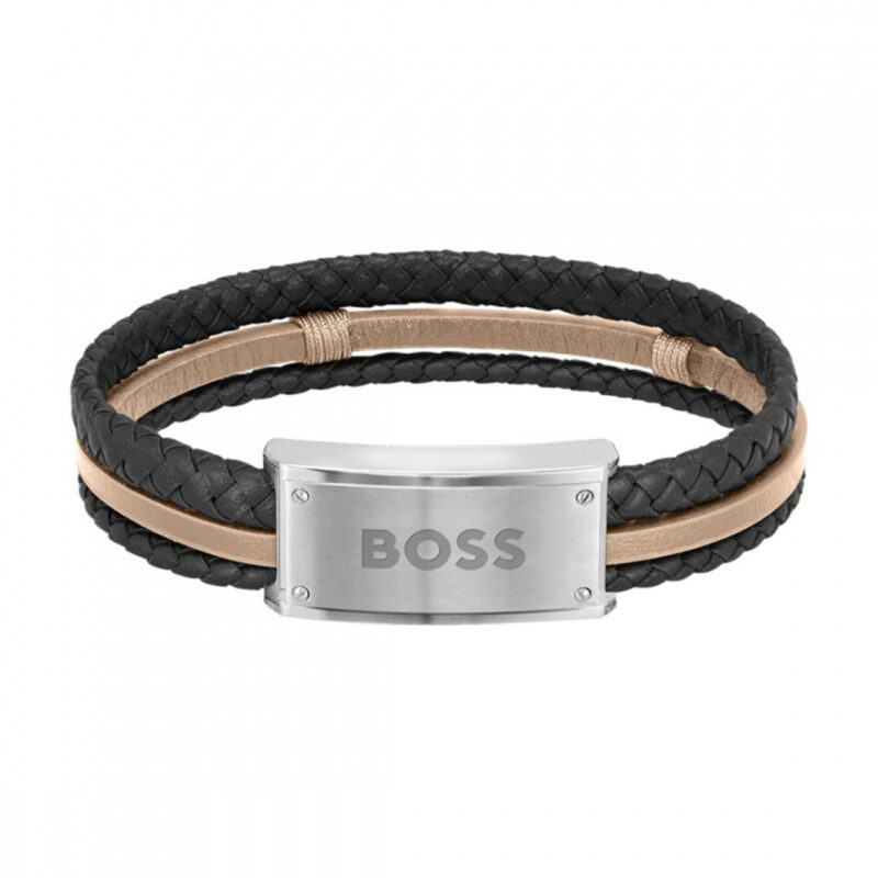 BOSS | Βραχίολι | Ανοξείδοτο Ατσάλι και Δέρμα | 1580423