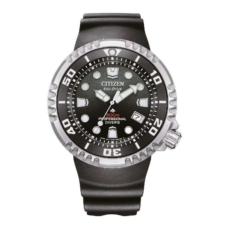 CITIZEN Promaster Professional Diver's Eco-Drive Black Rubber Strap BN1024-01E