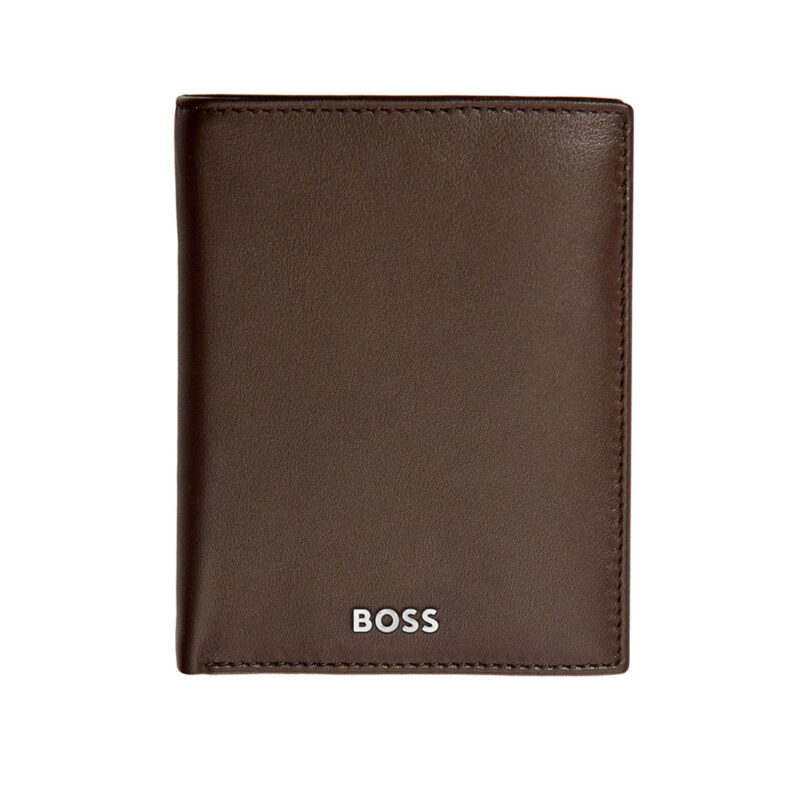 BOSS Classic Smooth Money Wallet Vertical Flap Brown HLO403Y