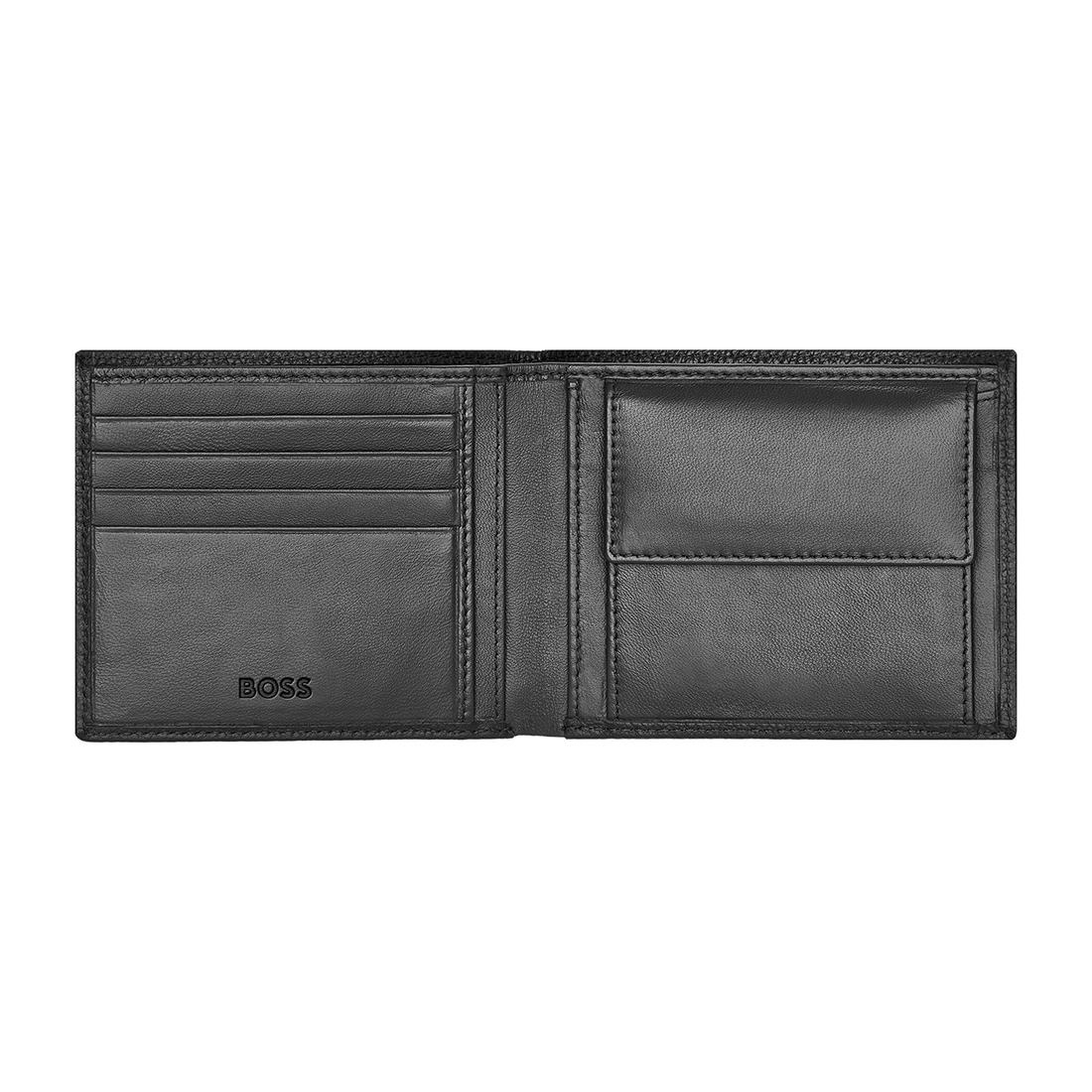 BOSS Classic Grained Money Wallet Black HLM416A