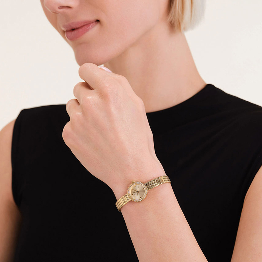 ROSEFIELD Mini Small Edit Gold Stainless Steel Bracelet MCGMG-M03