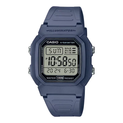 CASIO Collection Sport Light Blue Rubber Strap W-800H-2AVES