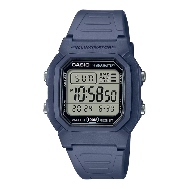 CASIO Collection Sport Light Blue Rubber Strap W-800H-2AVES
