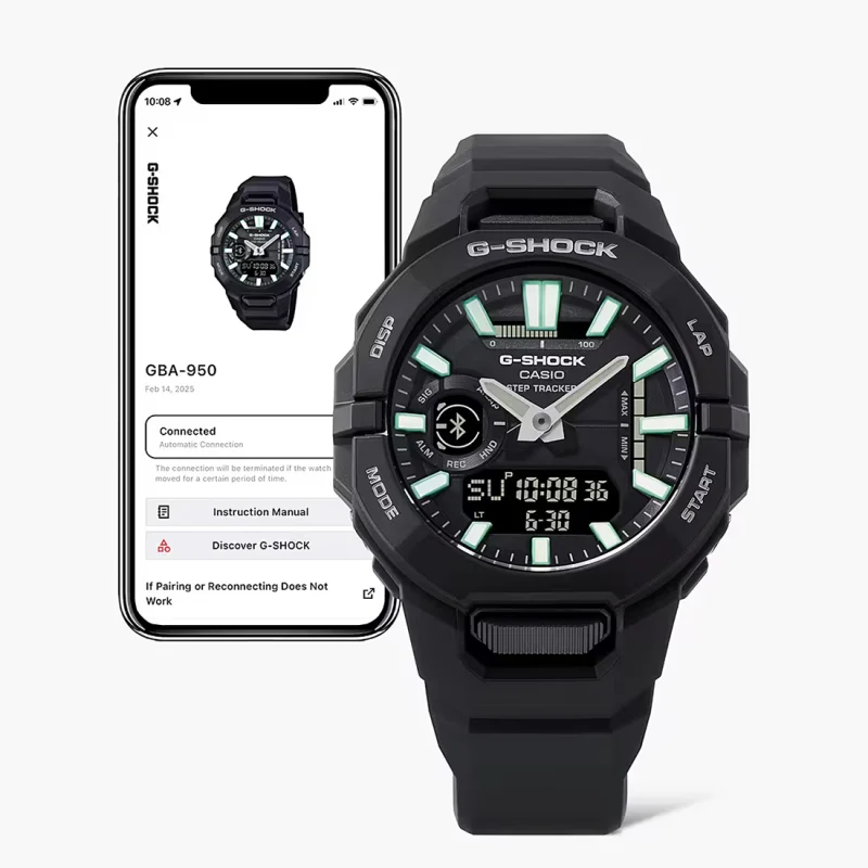 G-SHOCK Black Rubber Strap GBA-950-1AER