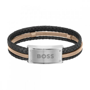 BOSS | Βραχιόλι | Ανοξείδοτο Ατσάλι και Δέρμα | 1580423