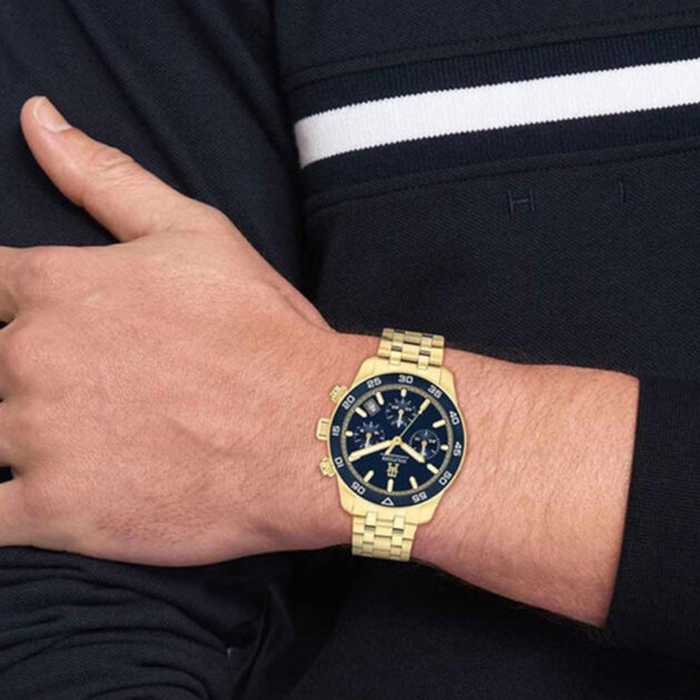 TOMMY HILFIGER Sport Chronograph Gold Stainless Steel Bracelet 1792158 - Image 3