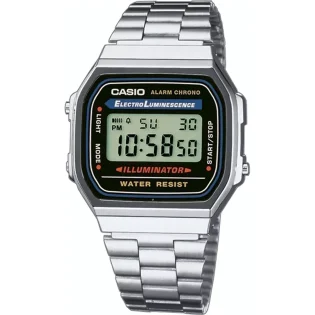 CASIO Vintage Collection Silver Stainless Steel Bracelet A-168WA-1YES