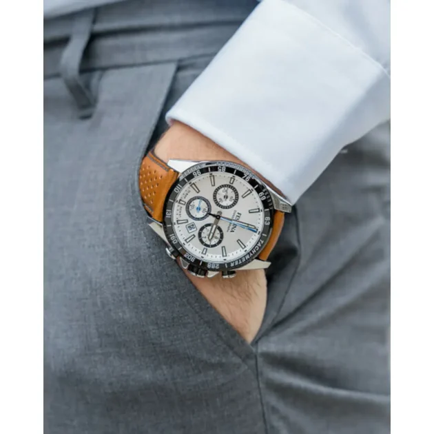 FESTINA Chronograph Brown Leather Strap  20561/1 - Image 2