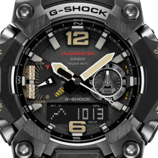 G-SHOCK Mudmaster Tough Solar Black Rubber Strap GWG-B1000-1AER - Image 3