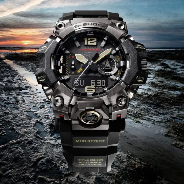 G-SHOCK Mudmaster Tough Solar Black Rubber Strap GWG-B1000-1AER - Image 4
