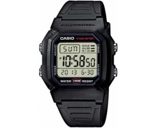 CASIO Standard Collection Black Rubber Strap W-800H-1AVE