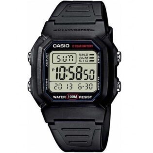 CASIO Standard Collection Black Rubber Strap W-800H-1AVE